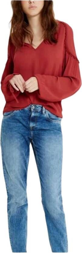 Pepe Jeans Brees Blouse , Rood, Dames