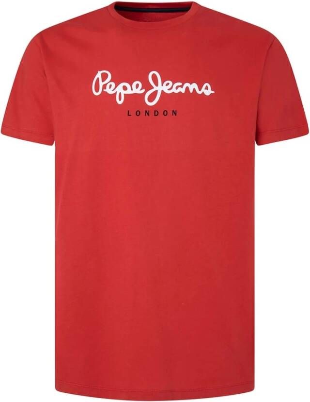Pepe Jeans T shirts , Rood, Heren