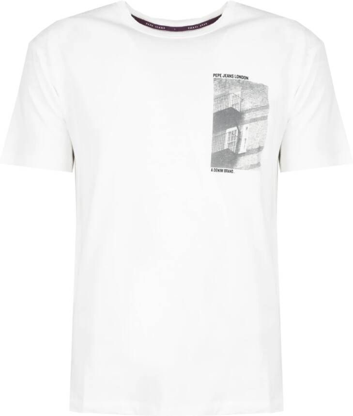 Pepe Jeans T Shirts , Wit, Heren