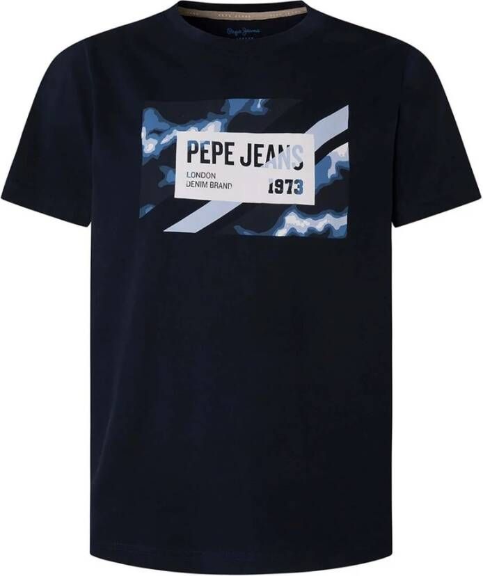 Pepe Jeans T shirts , Zwart, Heren