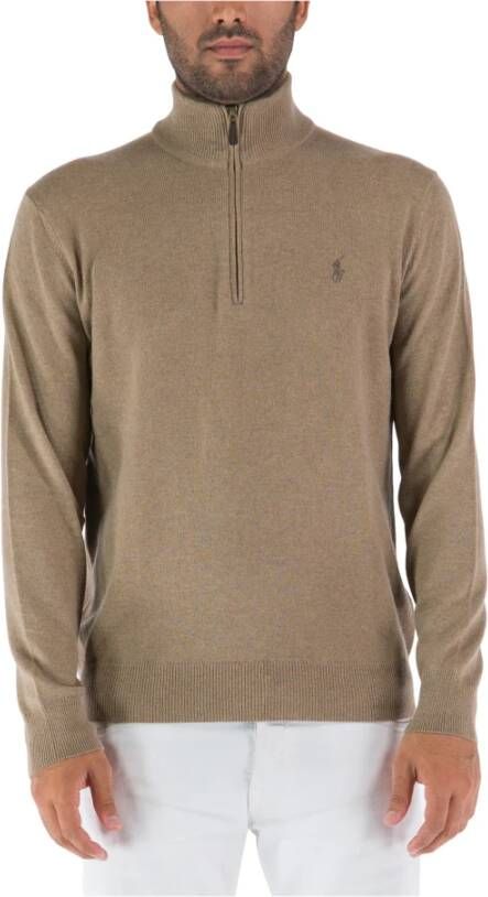 Ralph Lauren Fijngebreide pullover van wol met halve rits