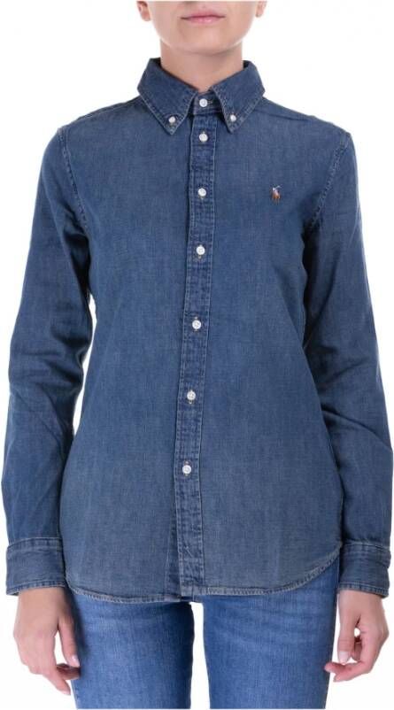 Polo Ralph Lauren custom fit denim shirt , Blauw, Dames