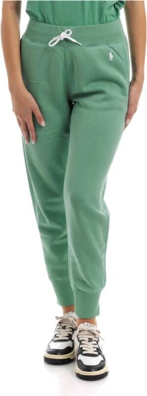 Ralph Lauren High waist tapered fit cropped joggingbroek met steekzkaken