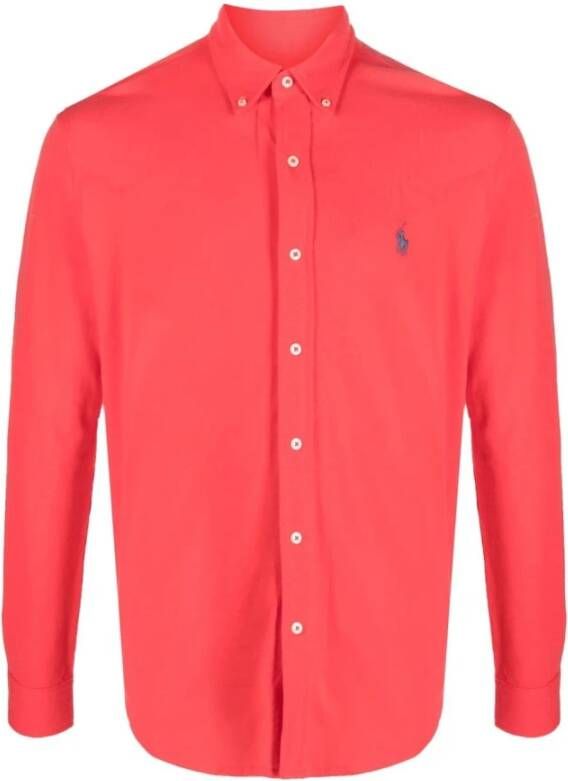 Ralph Lauren Casual Overhemden Rood Heren