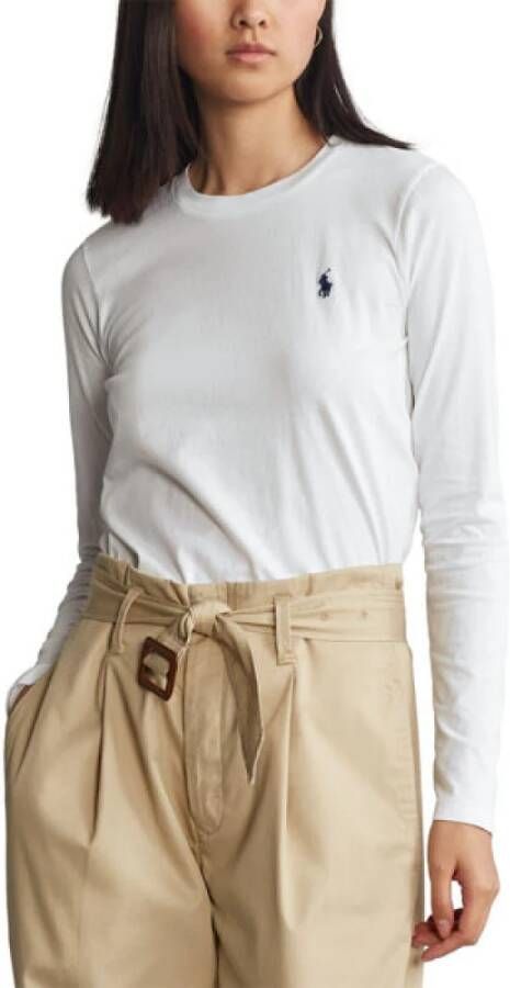 Ralph Lauren Topje met lange mouwen , Wit, Dames