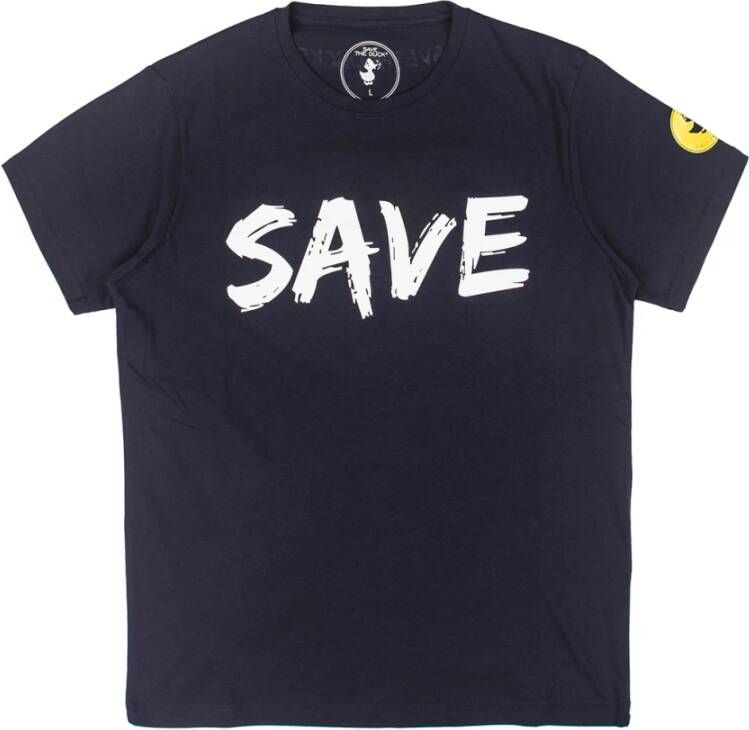 Save The Duck Bewaar de Duck T shirts en Polos Blue , Blauw, Heren