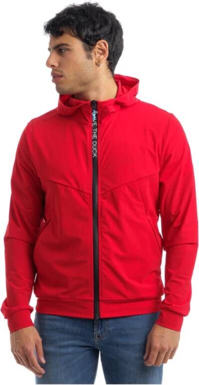 Save The Duck Hooding technical sweatshirt , Rood, Heren
