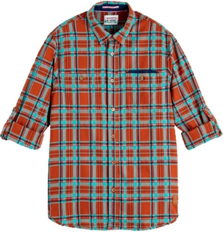 Scotch & Soda Regular fit geruit flanellen overhemd