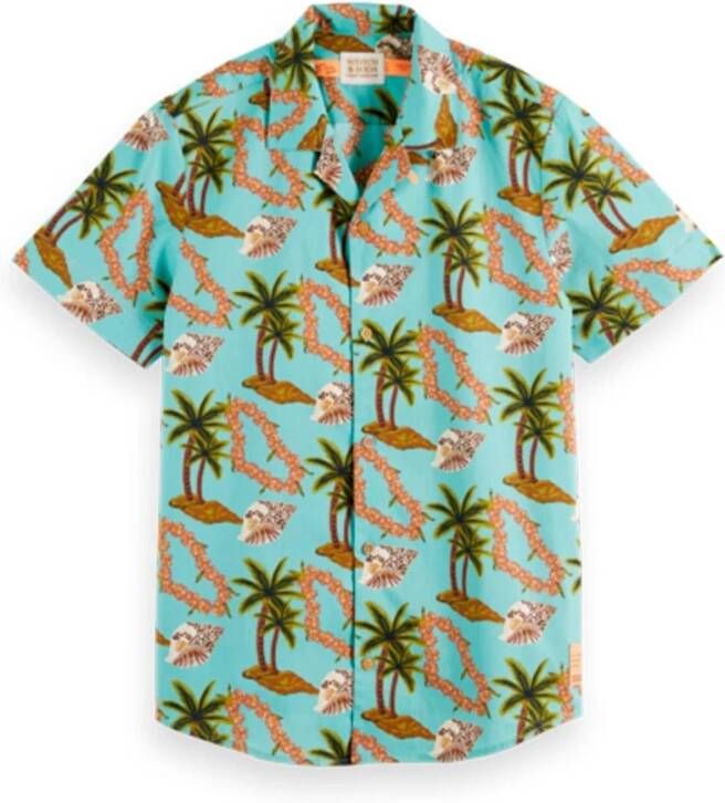 Scotch & Soda Korte mouwen Overhemden Blauw Heren