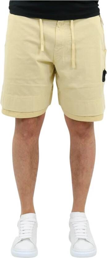 Stone Island Casual korte broek , Beige, Heren