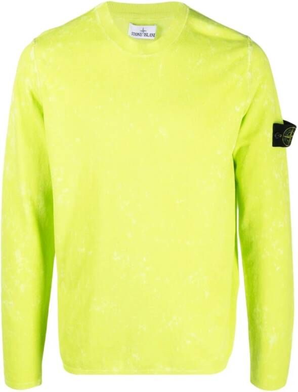Stone Island Trui met ronde hals , Geel, Heren