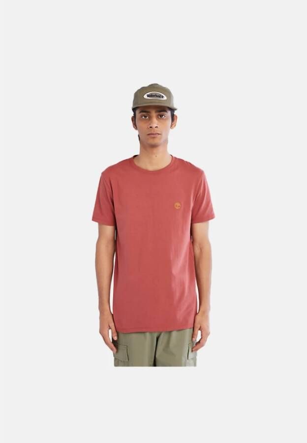 Timberland T Shirts , Rood, Heren