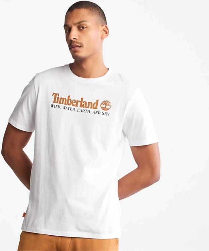 Timberland Witte T shirt Wwesr Front Tee