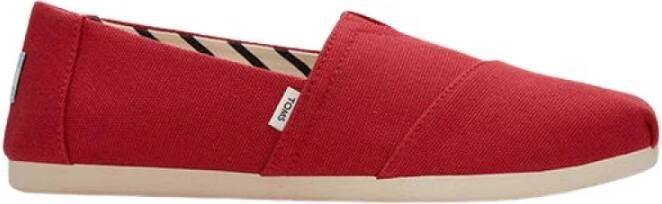 TOMS Recycled Cotton Canvas Alpargata 10017743 , Rood, Dames