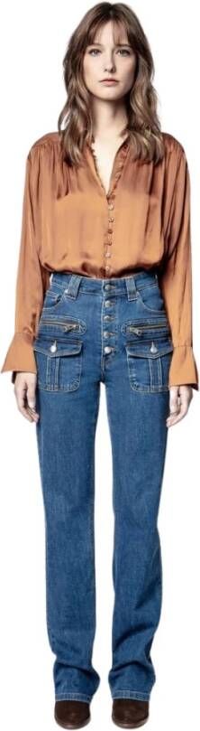 Zadig & Voltaire Straight Jeans Blauw Dames