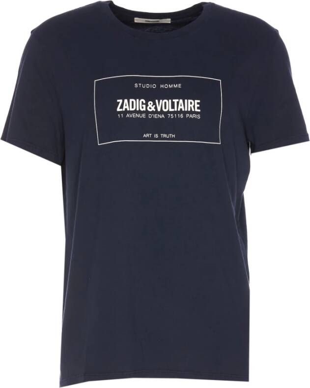 Zadig Voltaire T shirts and Polos , Blauw, Heren