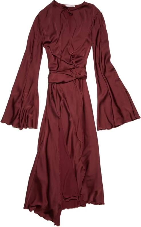 Acne Studios Dag Midi jurk , Rood, Dames