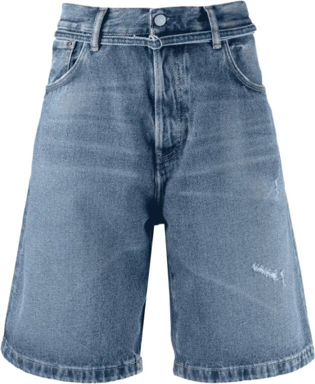 Acne Studios Korte spijkerbroek , Blauw, Heren