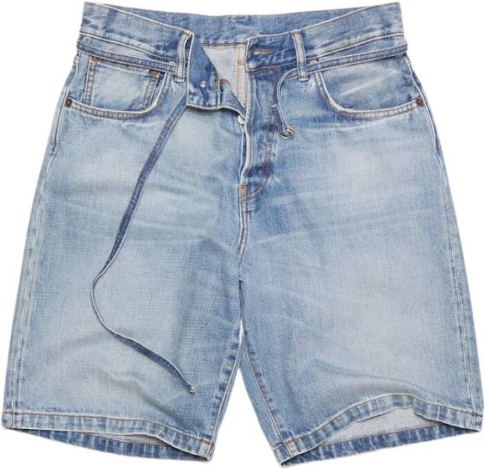 Acne Studios Korte spijkerbroek , Blauw, Heren