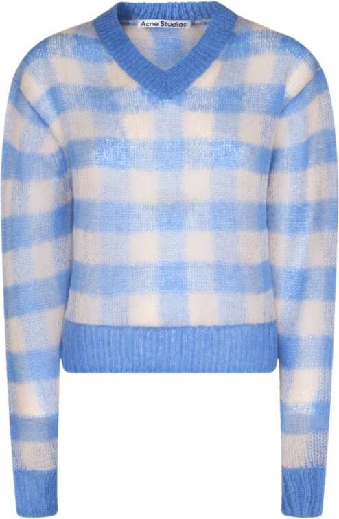 Acne Studios V neck Knitwear , Blauw, Dames