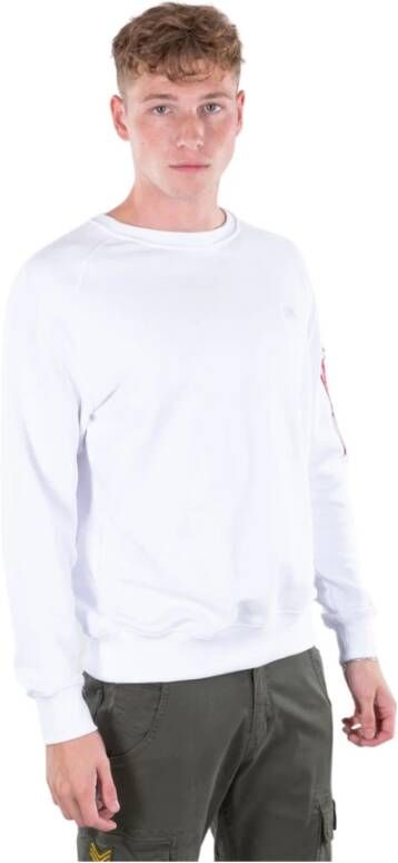 alpha industries Tops met lange mouwen , Wit, Heren
