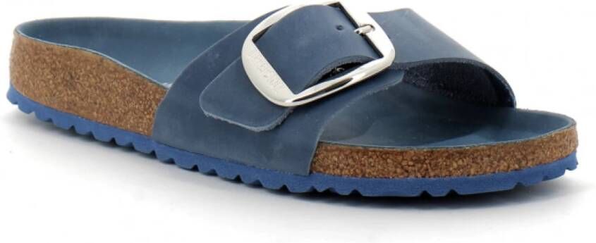 Birkenstock Madrid Big Buckle Sandals , Blauw, Dames