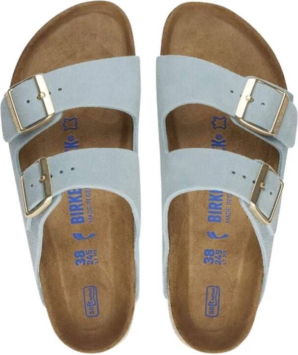 Birkenstock Sandalen Arizona zacht voetbed , Blauw, Dames