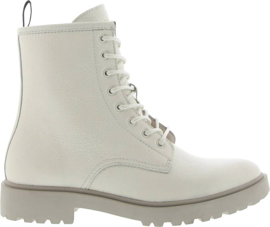 Blackstone Wl07 OFF WIT Lace Up Boot , Beige, Dames