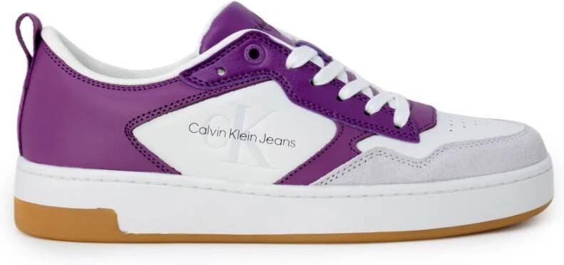 Calvin klein Basket CupSole Low L YW0YW008760ke Jeans, Paars, Dames