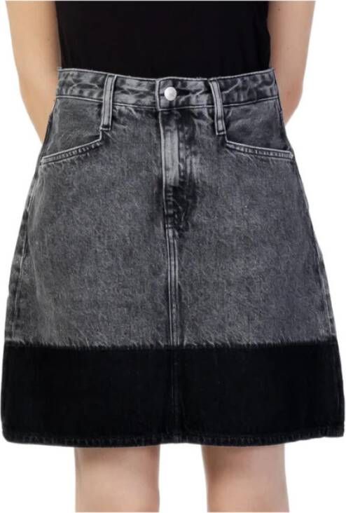 Calvin Klein Donkergrijze A line Utility Mini Skirt
