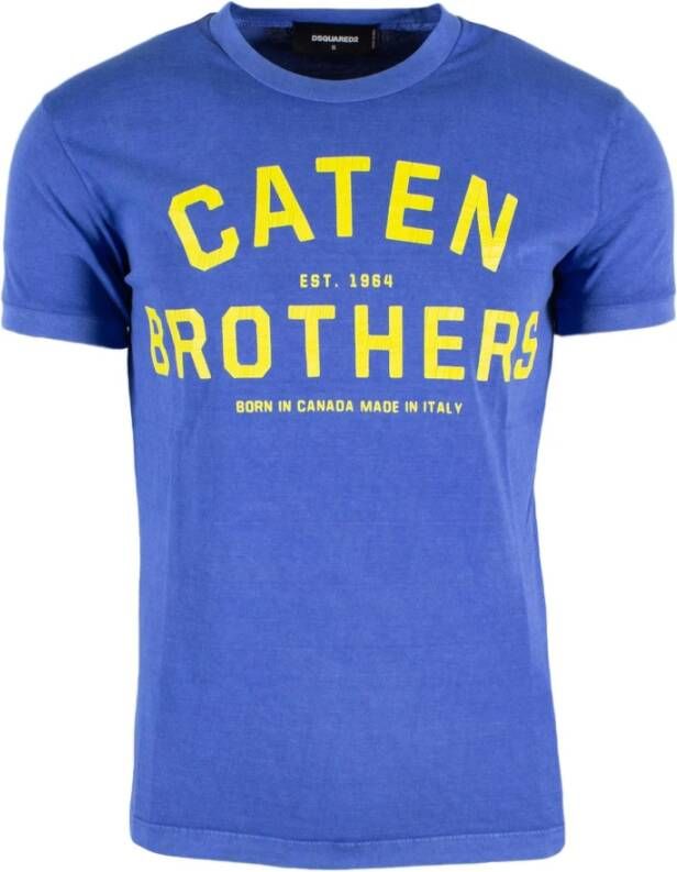 Dsquared2 Dsquared Men& T shirt , Blauw, Heren