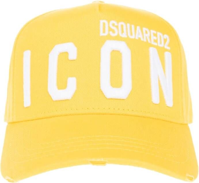 Dsquared2 Honkbalpet met logo , Geel, Heren