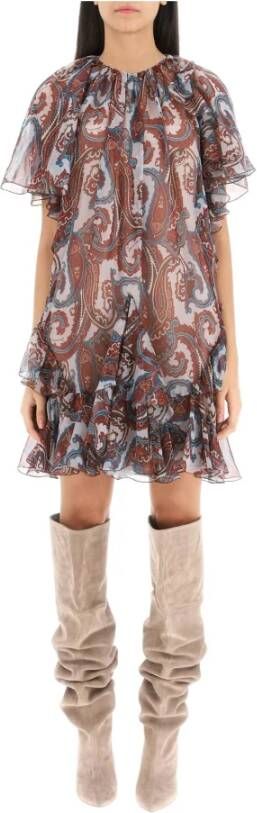 Dsquared2 Paisley midi dress , Bruin, Dames
