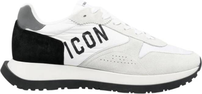 Dsquared2 Pictogram print low top sneakers , Wit, Heren