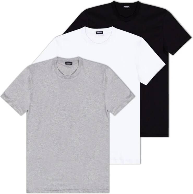 Dsquared2 T shirt drie pack , Grijs, Heren