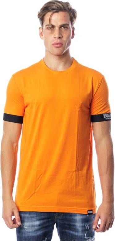 Dsquared2 T Shirts , Oranje, Unisex