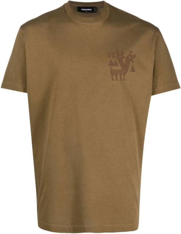 Dsquared2 T shirt S74Gd1051S22427 , Bruin, Heren