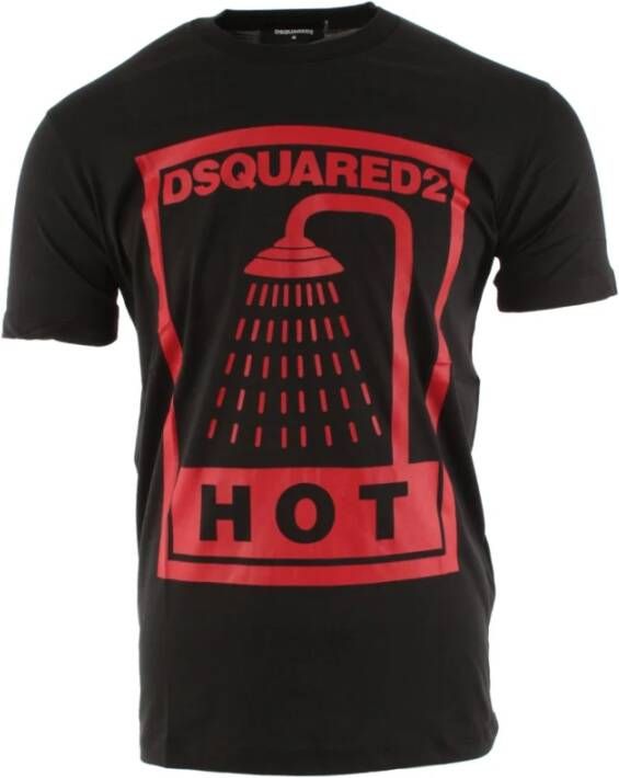 Dsquared2 T Shirt Hot Shower , Zwart, Heren