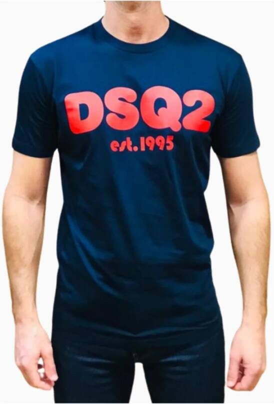 Dsquared2 T Shirts , Blauw, Heren