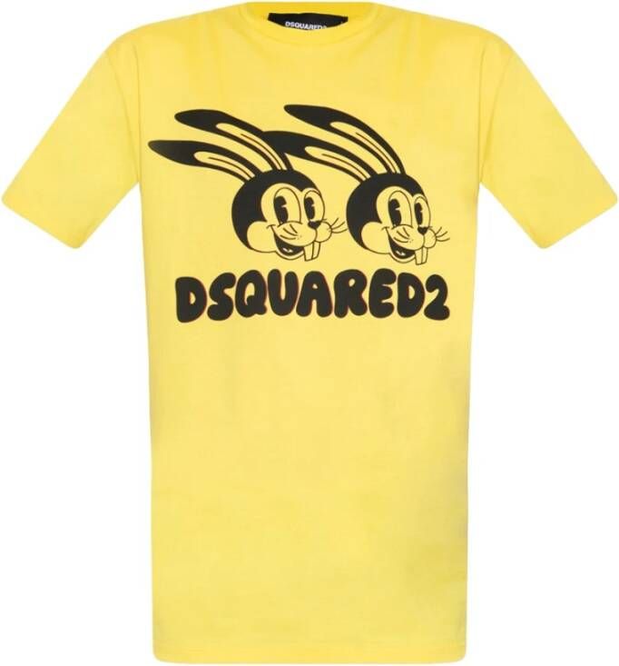 Dsquared2 T shirts , Geel, Heren