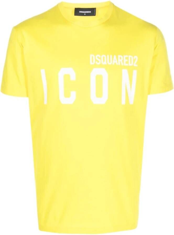 Dsquared2 T Shirts , Geel, Heren