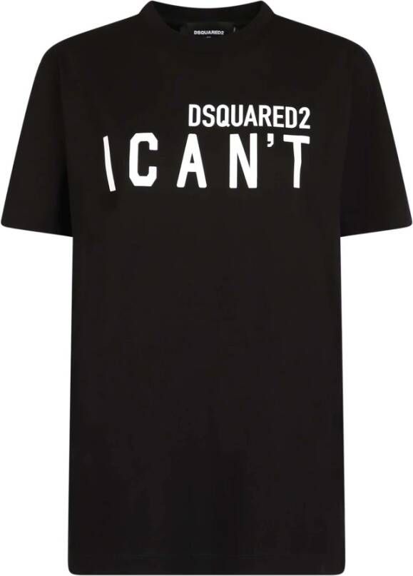 Dsquared2 T shirts Zwart Dames