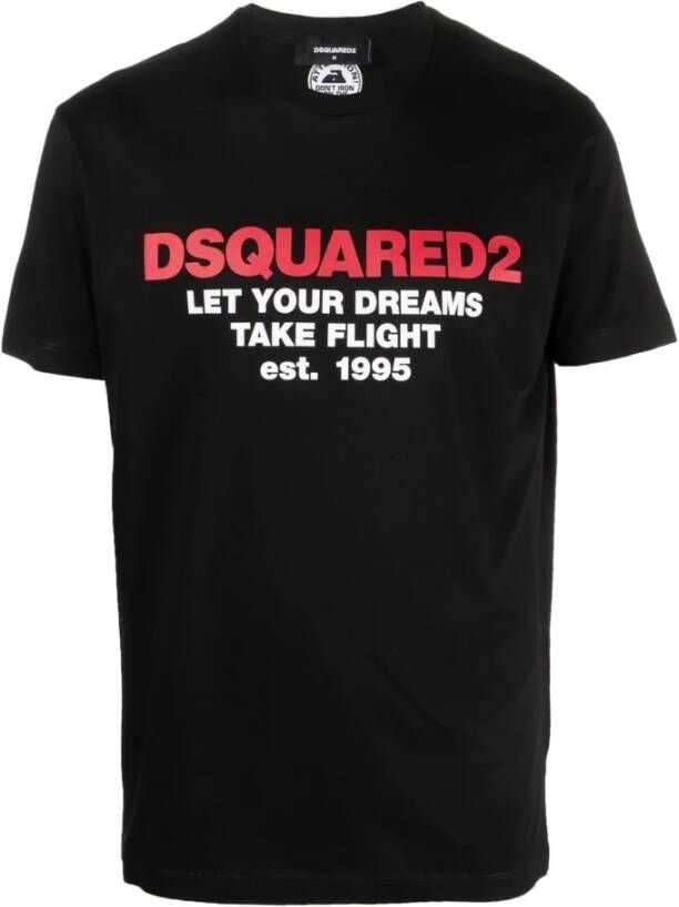 Dsquared2 T shirts , Zwart, Heren