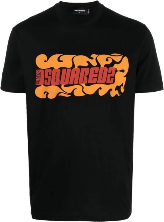 Dsquared2 T Shirts , Zwart, Heren