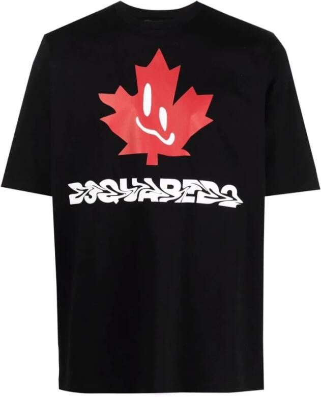 Dsquared2 T Shirts , Zwart, Heren