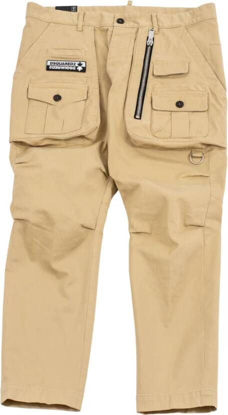 Dsquared2 Straight Trousers , Beige, Heren