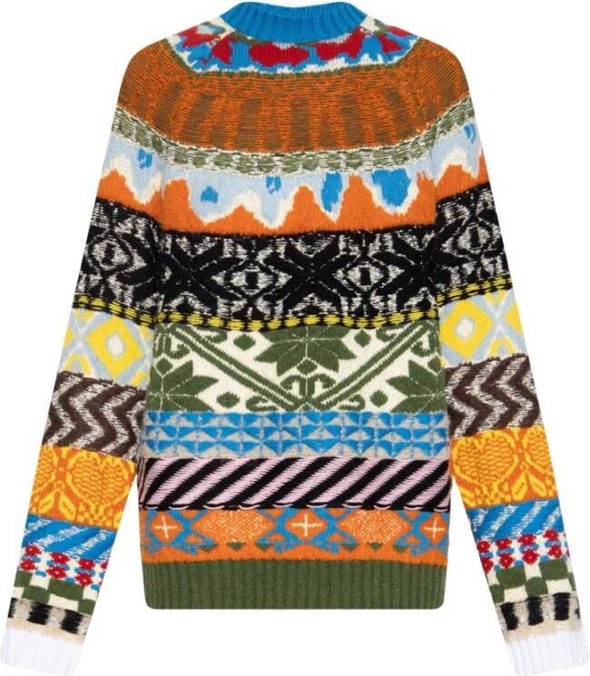 Dsquared2 Trui met een patroon , Oranje, Heren