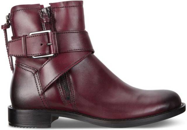 Bordeaux Rode Ecco Enkellaarsjes Shape 25
