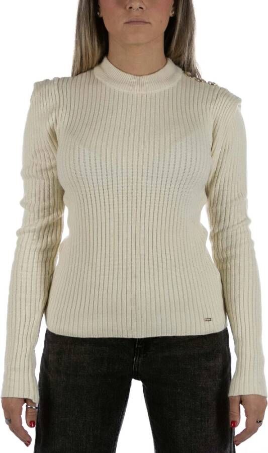 Gaudi Ronde hals gekweek , Wit, Dames