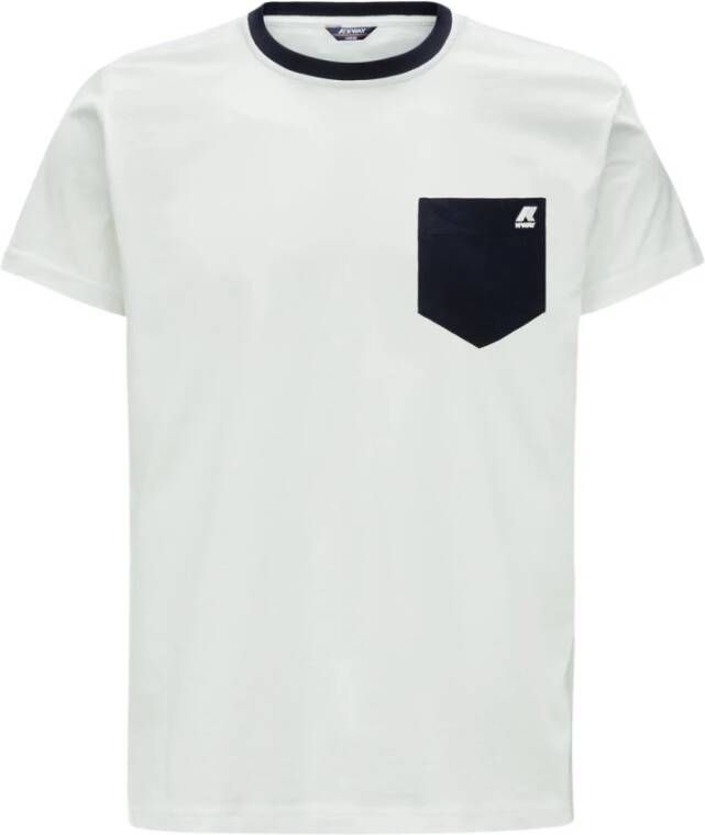 K-way Siguir Pocket T shirt K Way, Wit, Heren